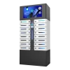KAI 16 Bay Secure Clean & Charge Locker for Laptops with 27” Android Advertising Screen