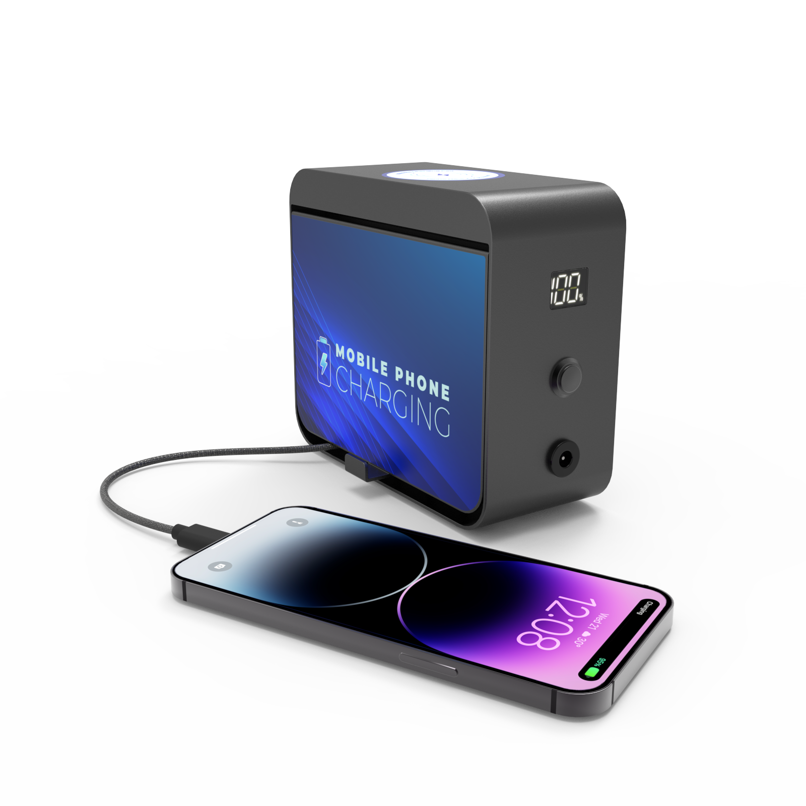 ET02]Borne de charge d'extension portable double USB-A et USB-C